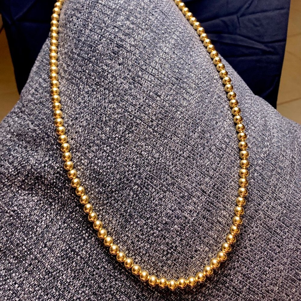 Napier Gold Tone Heavy Beaded Necklace